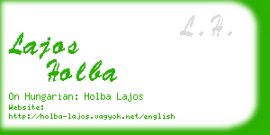 lajos holba business card